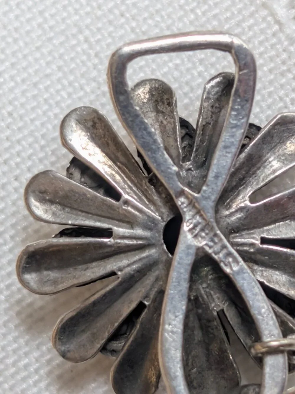 Vintage Sterling Silver Floral Dimensional Layer Repousse Textured Bracelet